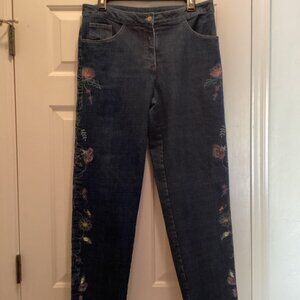 LA Blend Embroidered Distressed Jeans Sz. M